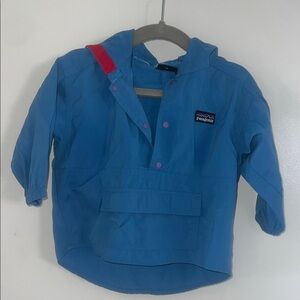 Patagonia Blue Anorak with Red Trim
